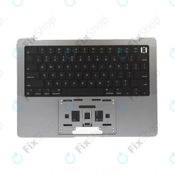 Ramă superioară tastatură pentru MacBook Pro 14", A2442 (2021), A2779 (2023), cu tastatură US și baterie, Space Gray, 661-32210, Genuine Apple
