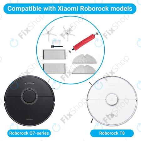 Xiaomi Roborock Q7, Q7+, Q7 Max, Q7 Max+, T8 - Set standard (Alb)