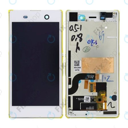 Sony Xperia M5 E5603 - Ecran LCD + Sticlă Tactilă + Ramă (White) - 191HLY0004B-WCS Genuine Service Pack