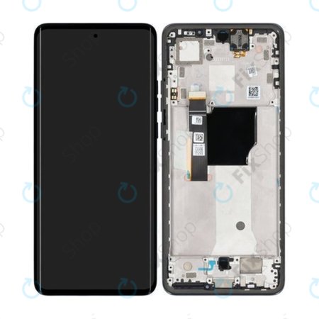 Motorola Edge 40 Neo XT2307 - Ecran LCD + Sticlă Tactilă + Ramă (Black Beauty) - 5D68C23158 Genuine Service Pack