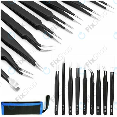 Set de Pensete antistatice ESD din Oţel inoxidabile 9in1