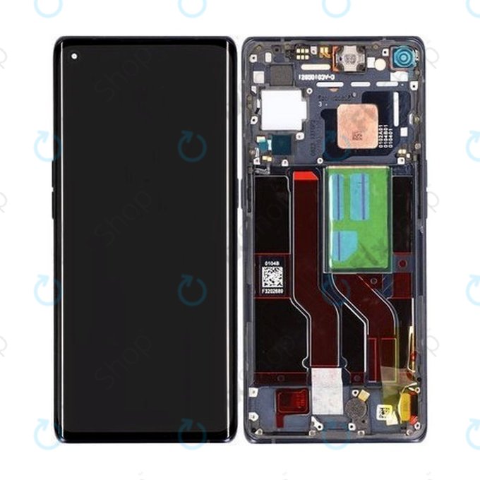 Oppo Find X3 Neo - Ecran LCD + Sticlă Tactilă + Ramă (Starlight Black) OLED