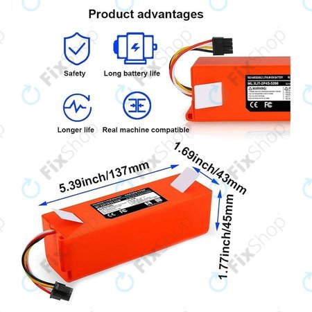 Xiaomi Roborock-series, Mi Robot Vacuum Mop 1S, Xiaowa-series - Baterie BRR-2P4S-5200 Li-Ion 5200mAh