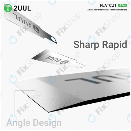 Lame pentru îndepărtarea adezivului underfill, tăietură plată, 2UUL DA28, 5 buc/pachet