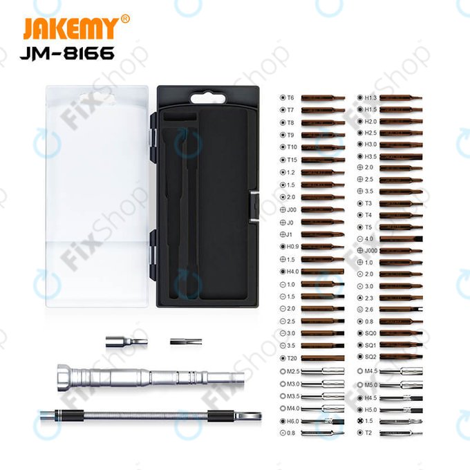 Jakemy JM-8166 - Set de Unelte de service pentru service electronic 61în1