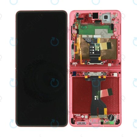 Samsung Galaxy Z Flip 7 F766B - Ecran LCD + Sticlă Tactilă + Ramă (Coralred) - GH82-37581D Genuine Service Pack