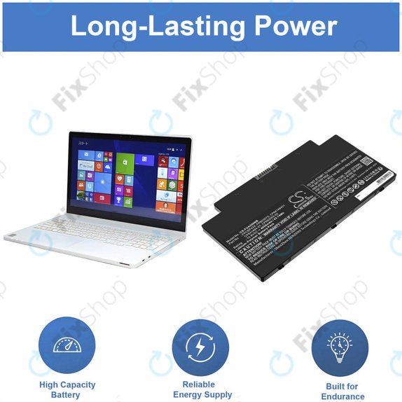 Baterie pentru Fujitsu Lifebook AH77, A556, A3510, U536, 4050mAh, Li-Pol, 10.8V, CP641484-01, HQ