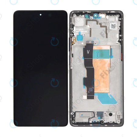 Xiaomi Poco F5 23049PCD8G, 23049PCD8I - Ecran LCD + Sticlă Tactilă + Ramă (Black) OLED