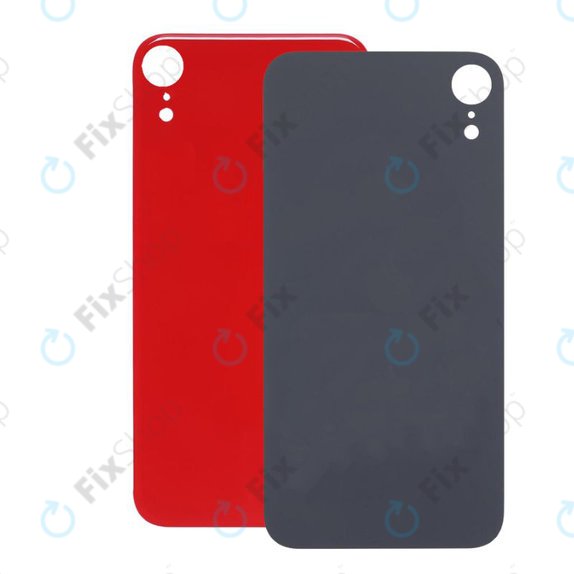 Apple iPhone XR - Sticlă Carcasă Spate cu Orificiu Mărit pentru Cameră (Red)