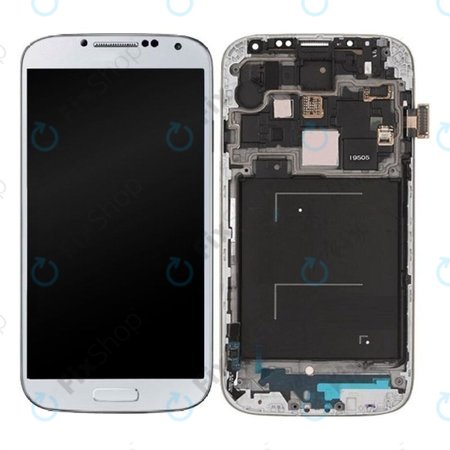 Samsung Galaxy S4 i9505 - Ecran LCD + Sticlă Tactilă + Ramă (White Frost) OLED