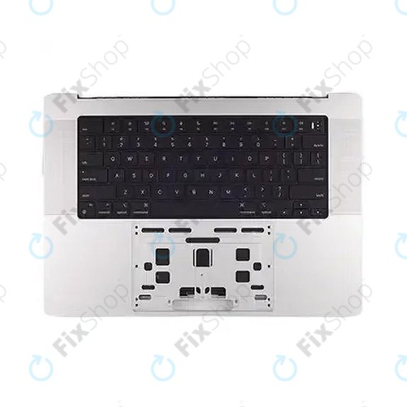 Ramă superioară tastatură pentru MacBook Pro 16", A3403 (2024), cu tastatură US și baterie, Silver, 661-42824, Genuine Apple