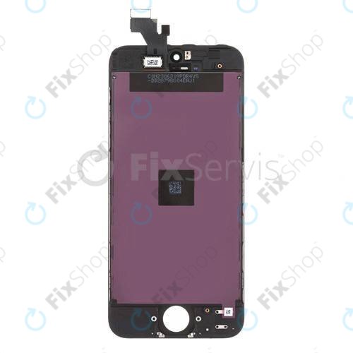 Ecran pentru iPhone 5, Black, Sticlă tactilă cu ramă