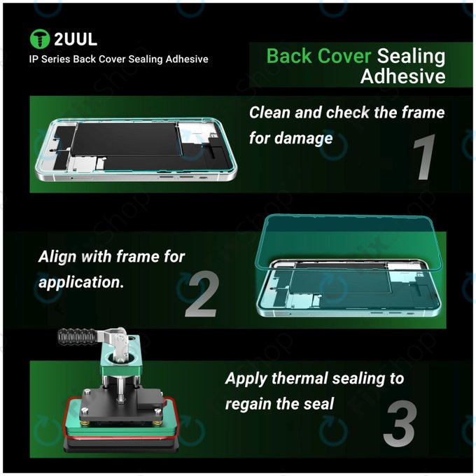 Autocolant de etanșare sub sticlă spate pentru iPhone 17, 2UUL BA17, (5buc)