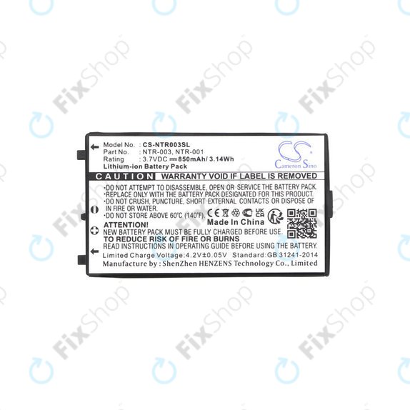 Baterie pentru Nintendo, 850mAh, Li-Ion, 3.7V, NTR-003, HQ