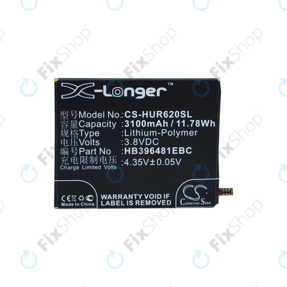 Baterie pentru Huawei Ascend Y6 2, Honor 5a, Huawei G7 Plus, 3100mAh, Li-Pol, 3.8V, HB396481EBC, HQ