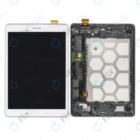 Samsung Galaxy Tab A 9.7 T555 - Ecran LCD + Sticlă Tactilă + Ramă (White) - GH97-17424C Genuine Service Pack