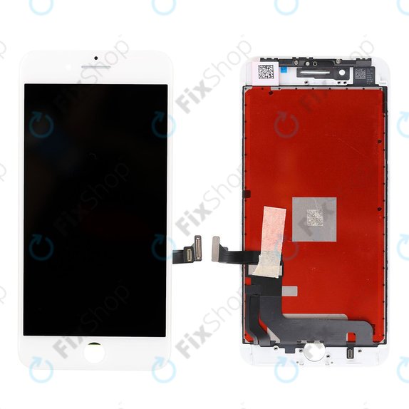 Ecran pentru iPhone 8 Plus, White, Sticlă tactilă cu ramă, Refurbished