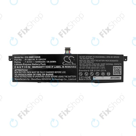 Baterie pentru Xiaomi Inchmi Aair 13.3, Xiaomi Mi Notebook Air 13.3 2018, 5250mAh, Li-Pol, 7.6V, R13B01W, HQ