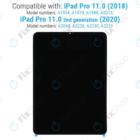 Apple iPad Pro 11.0 (1st Gen 2018, 2nd Gen 2020) - Ecran LCD + Sticlă Tactilă Refurbished