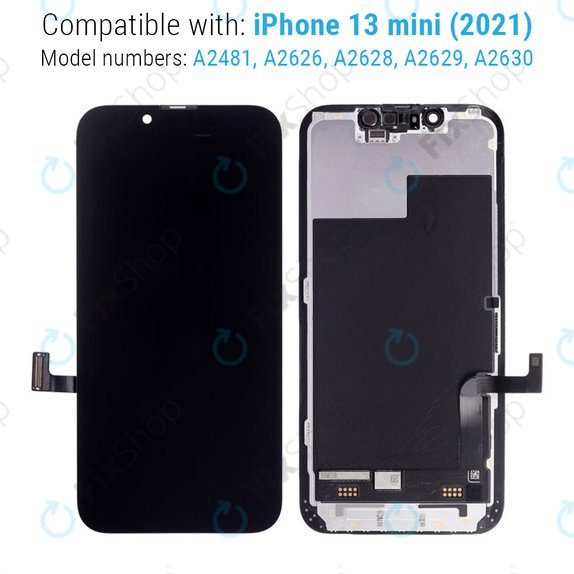 Ecran pentru iPhone 13 Mini, Sticlă tactilă cu ramă, Refurbished