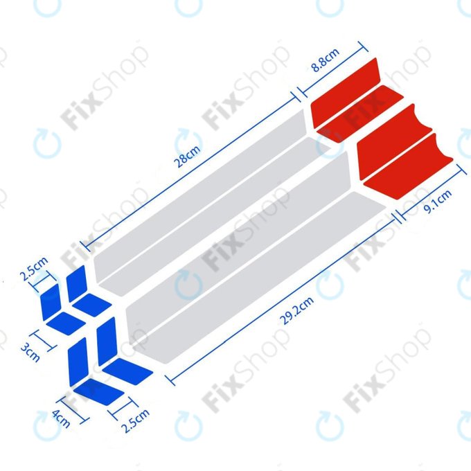 Xiaomi Mi Electric Scooter 1S, 2 M365, Essential, Pro, Pro 2 - Autocolante Reflectorizante (A)