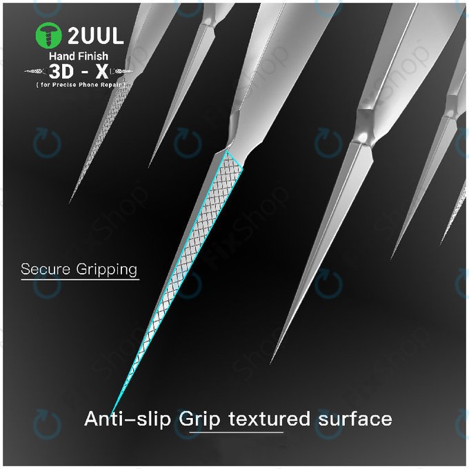 Pensetă de precizie, finisată manual 3D-X, 2UUL TW02