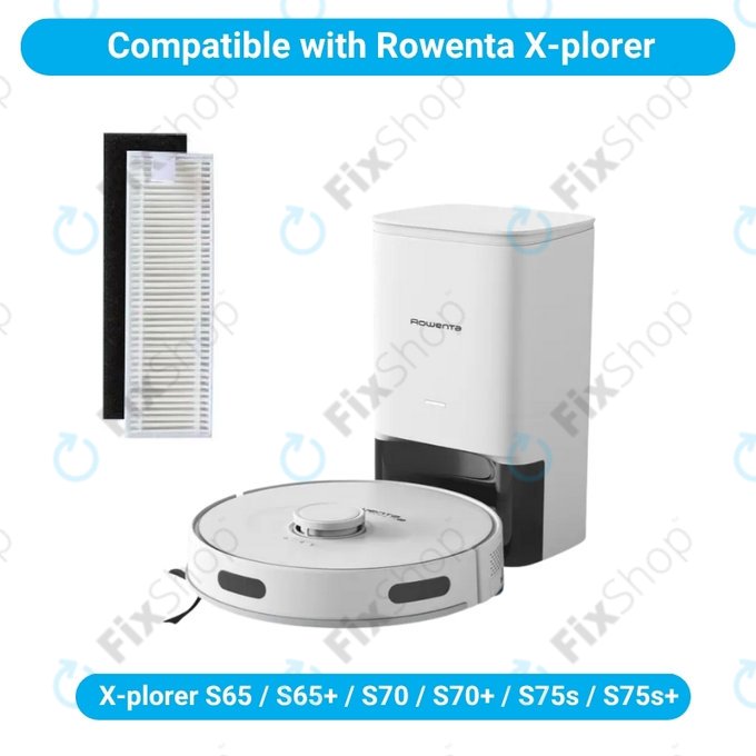 Filtru HEPA, 2 buc. pentru Rowenta X-plorer S65, S65+, S70, S70+, S75s, S75s+