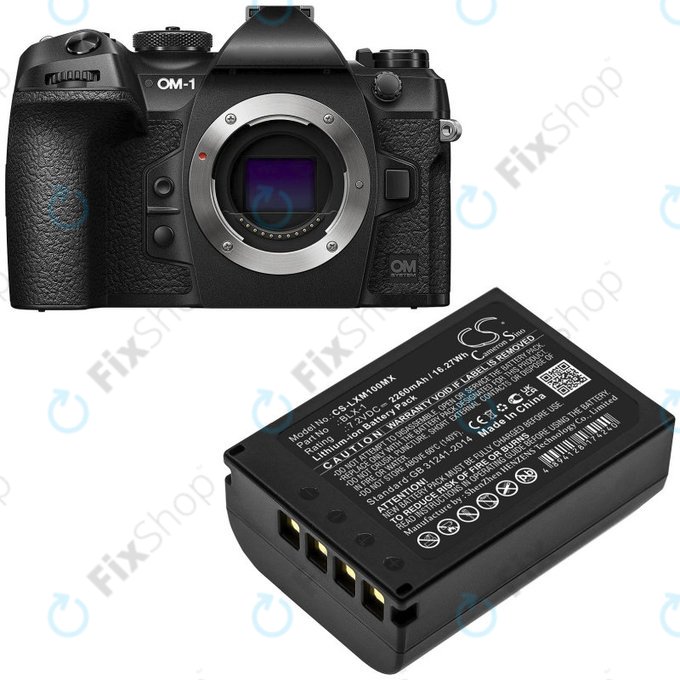 Baterie pentru Olympus OM SYSTEM OM-1, OM-1 Mirrorless, 2260mAh, Li-Ion, 7.2V, BLX-1, HQ