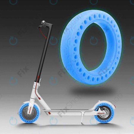 Xiaomi Mi Electric Scooter 1S, 2 M365, Essential, Pro, Pro 2 - Anvelopă Durabilă Completă Tubeless (Blue Fluorescent)