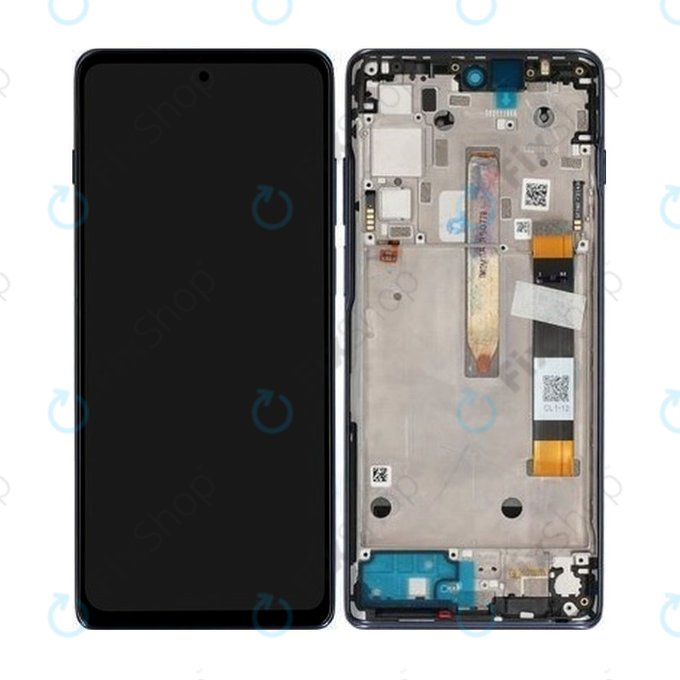 Motorola Moto G200 XT2175 - Ecran LCD + Sticla Tactilă + Ramă (Stellar Blue) - 5D68C20181 Genuine Service Pack