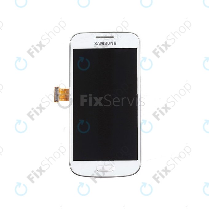 Samsung Galaxy S4 Mini i9195 - Ecran LCD + Sticlă Tactilă + Ramă (White Frost) - GH97-14766B Genuine Service Pack