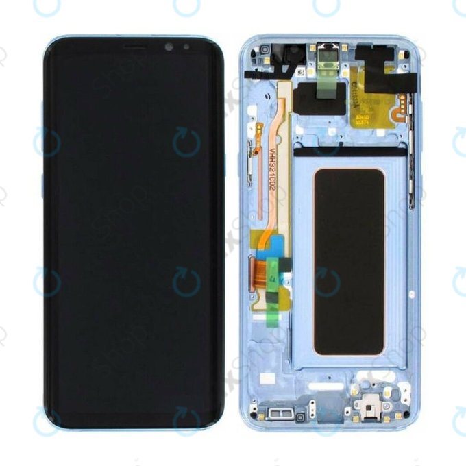 Samsung Galaxy S8 Plus G955F - Ecran LCD + Sticlă Tactilă + Ramă (Coral Blue) - GH97-20470D, GH97-20564D, GH97-20565D Genuine Service Pack