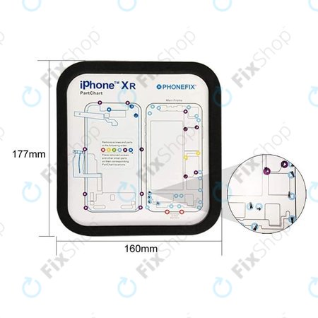 Organizator magnetic de șuruburi cu diagramă (iPhone 6 - 11 Pro Max)