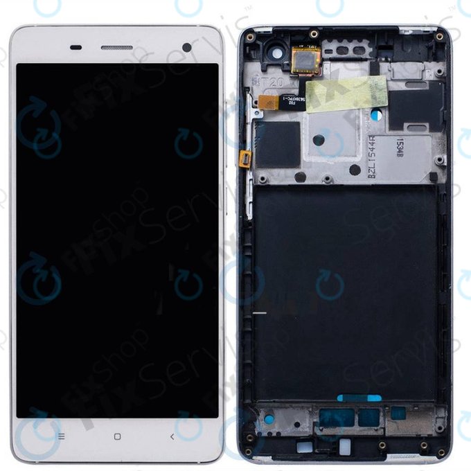 Xiaomi Mi 4 - Ecran LCD + Sticlă Tactilă + Ramă (White) TFT