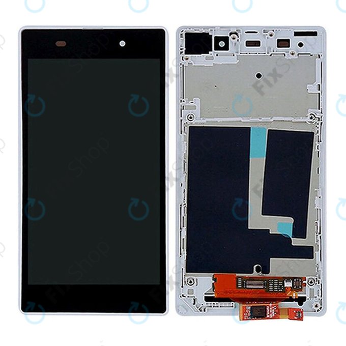Sony Xperia Z1 L39h - Ecran LCD + Sticlă Tactilă + Ramă (White) TFT
