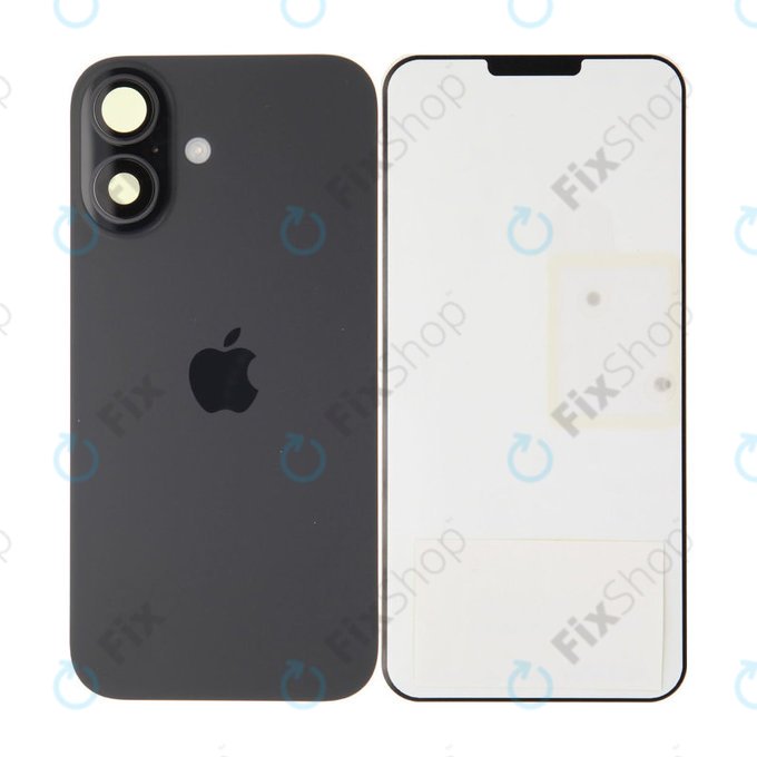 Sticlă Carcasă Spate pentru iPhone 16 | Black | 661-44801 | Genuine Apple
