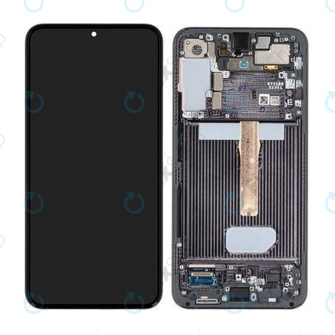 Samsung Galaxy S22 Plus S906B - Ecran LCD + Sticlă Tactilă + Ramă (Phantom Black) - GH82-27500A, GH82-27501A Genuine Service Pack