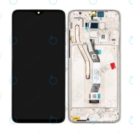 Xiaomi Redmi Note 8 Pro - Ecran LCD + Sticlă Tactilă + Ramă (Pearl White) - 56000300G700 Genuine Service Pack