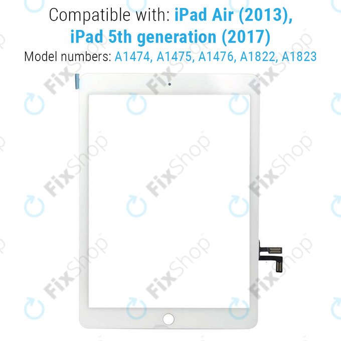 Apple iPad Air, iPad (5th Gen 2017) - Sticlă Tactilă (White)