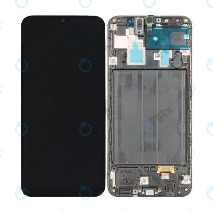 Samsung Galaxy A30 A305F - Ecran LCD + Sticlă Tactilă + Ramă (Black) - GH82-19725A, GH82-19202A Genuine Service Pack