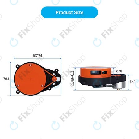 Xiaomi Roborock S4 Max, S5, S5 Max, S6, S6 MaxV, S6 Pure, S7, Mijia 1S - Senzor de distanță cu laser