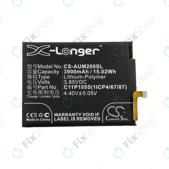 Baterie pentru Asus Zenfone Max M2, 3900mAh, Li-Pol, 3.85V, C11P1805 (1ICP4/67/87), HQ