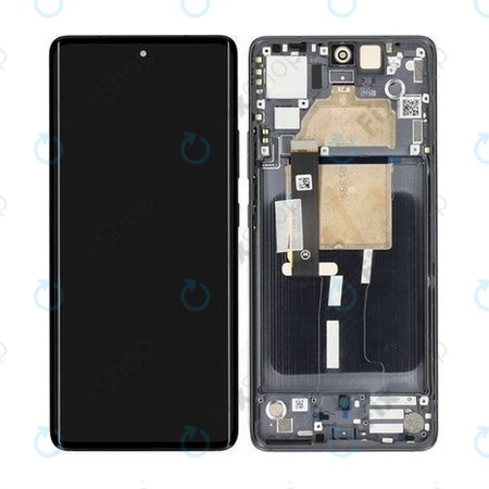 Motorola Edge 30 Fusion XT2243 - Ecran LCD + Sticlă Tactilă + Ramă (Cosmic Grey) - 5D68C21527 Genuine Service Pack
