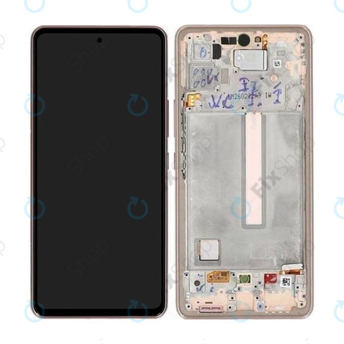 Samsung Galaxy A53 5G A536B - Ecran LCD + Sticlă Tactilă + Ramă (Awesome Peach) - GH82-28024D, GH82-28025D Genuine Service Pack