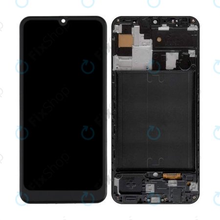 Samsung Galaxy A50 A505F - Ecran LCD + Sticlă Tactilă + Ramă (Black) TFT