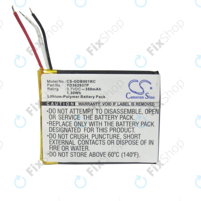 Baterie pentru GoPro Wifi Remote, 350mAh, Li-Pol, 3.7V, YD362937P, HQ