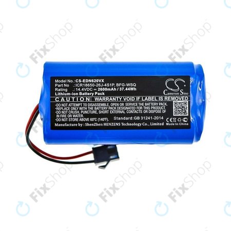 Ecovacs Deebot N79, N79S, Eufy RoboVac-series, Proscenic 850-series - Baterie BFG-WSQ, ICR18650-26J-4S1P, UR18650ZY-4S1P-AAM Li-Ion 14.4V 2600mAh HQ