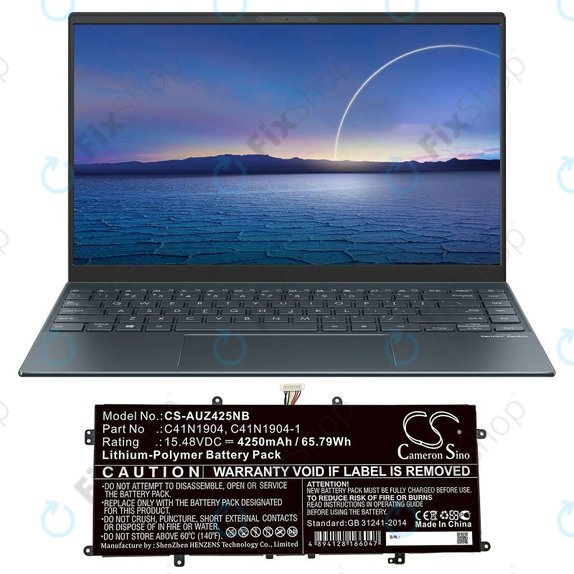 Baterie pentru Asus Zenbook 13, Zenbook 14, 4250mAh, Li-Pol, 15.48V, C41N1904, HQ