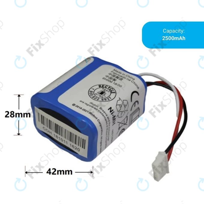 iRobot Braava 2000, 300, 380, 380T, 381, 390, Mint 5200, Mint Plus 5200, Proscenic JOJO Professional - Baterie GPRHC202N026, 4409709, W206001001399 Ni-MH 7.2V 2500mAh