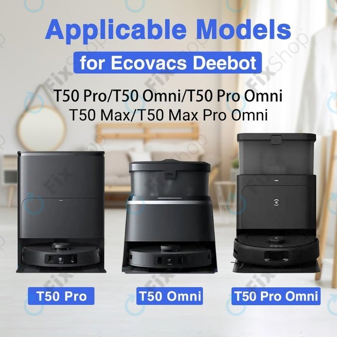 Filtru HEPA, 2 buc. pentru Ecovacs Deebot T50 Omni, T50 Pro Omni, T50 Max, T50 Max Pro Omni